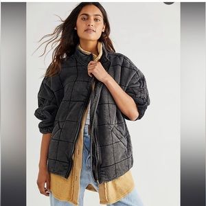 Free people doleman jacket size medium black